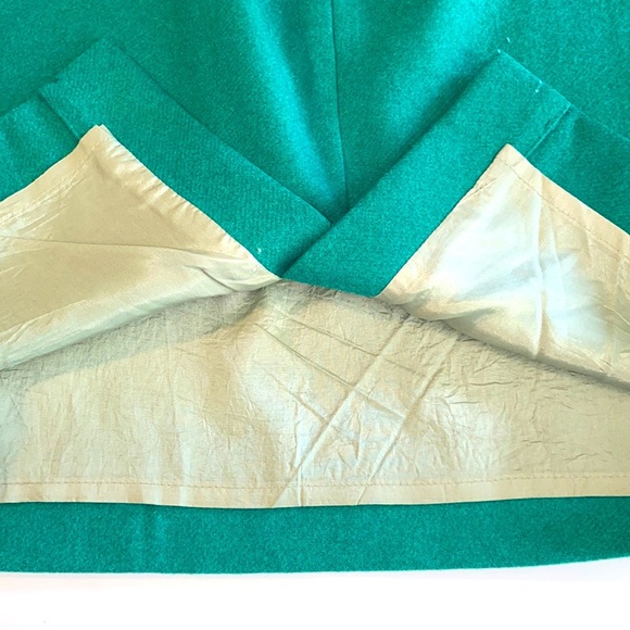 J. Crew The Pencil Skirt Size 2 GREEN Wool Blend Pencil Skirt: 4841 - Picture 6 of 6